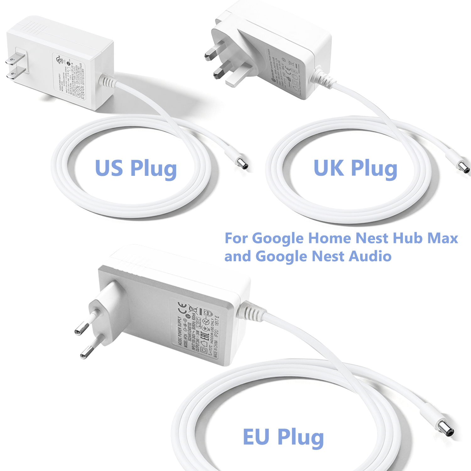 Google Speaker Nest Audio - Adaptor Catu Daya 24V untuk Google
