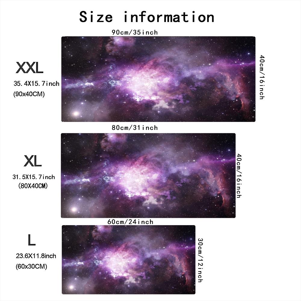 Alas Mouse Besar Motif Nebula  - Tradescantia Purple ulasan dan harga